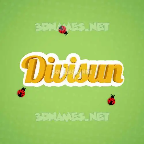 divisun in Ladybugs style - 3D name wallpaper divisun in Ladybugs style - 3D name wallpaper