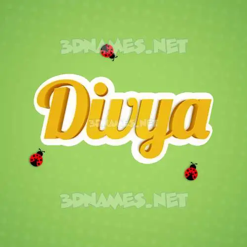 divya in Ladybugs style - 3D name wallpaper