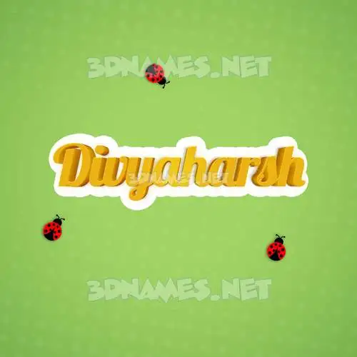 divyaharsh in Ladybugs style - 3D name wallpaper