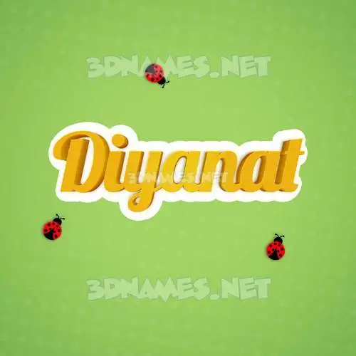 diyanat in Ladybugs style - 3D name wallpaper diyanat in Ladybugs style - 3D name wallpaper