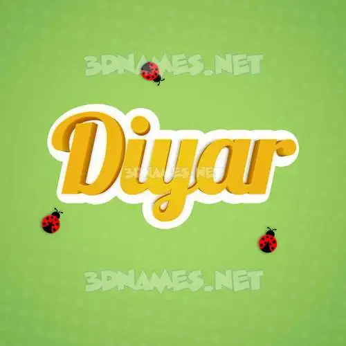diyar in Ladybugs style - 3D name wallpaper diyar in Ladybugs style - 3D name wallpaper