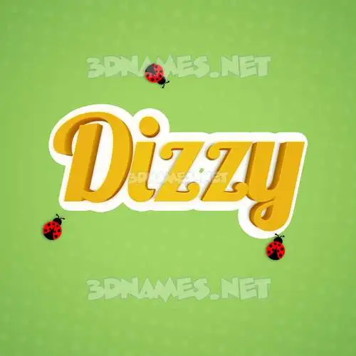dizzy in Ladybugs style - 3D name wallpaper dizzy in Ladybugs style - 3D name wallpaper