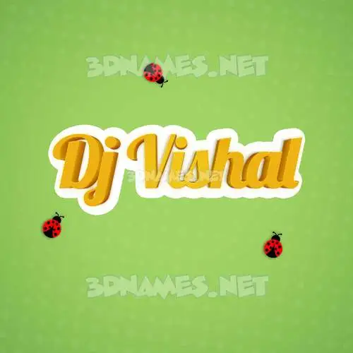 dj vishal in Ladybugs style - 3D name wallpaper dj vishal in Ladybugs style - 3D name wallpaper