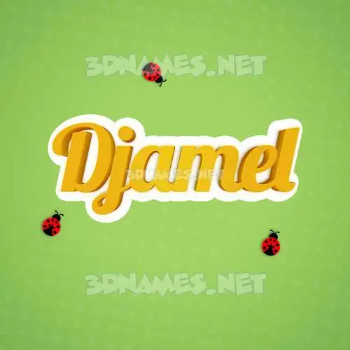 djamel in Ladybugs style - 3D name wallpaper djamel in Ladybugs style - 3D name wallpaper