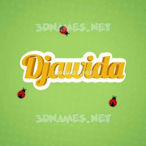djawida in Ladybugs style - 3D name wallpaper