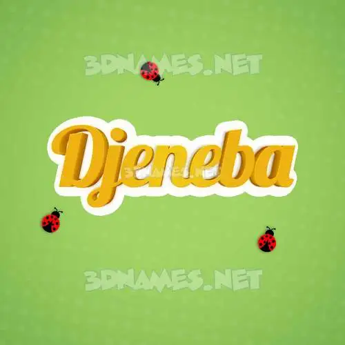 djeneba in Ladybugs style - 3D name wallpaper