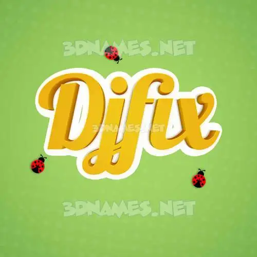 djfix in Ladybugs style - 3D name wallpaper djfix in Ladybugs style - 3D name wallpaper