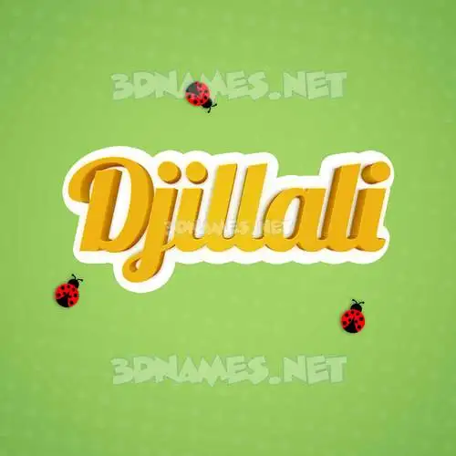 djillali in Ladybugs style - 3D name wallpaper