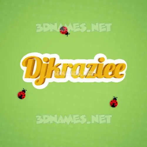 djkraziee in Ladybugs style - 3D name wallpaper djkraziee in Ladybugs style - 3D name wallpaper