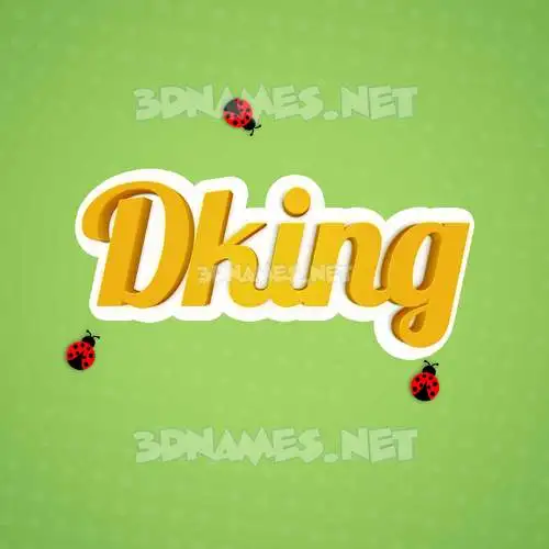 dking in Ladybugs style - 3D name wallpaper dking in Ladybugs style - 3D name wallpaper