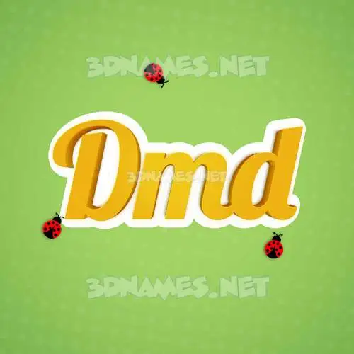 dmd in Ladybugs style - 3D name wallpaper dmd in Ladybugs style - 3D name wallpaper