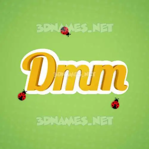 dmm in Ladybugs style - 3D name wallpaper dmm in Ladybugs style - 3D name wallpaper