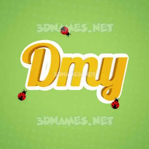 dmy in Ladybugs style - 3D name wallpaper dmy in Ladybugs style - 3D name wallpaper