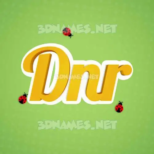 dnr in Ladybugs style - 3D name wallpaper dnr in Ladybugs style - 3D name wallpaper