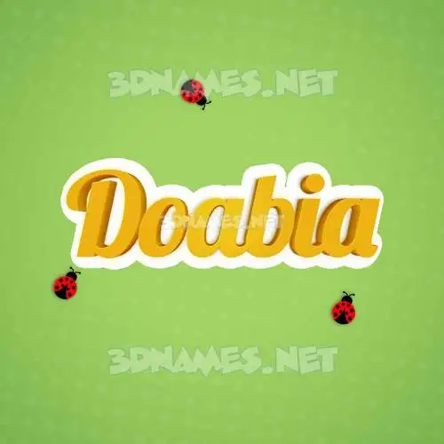 doabia in Ladybugs style - 3D name wallpaper