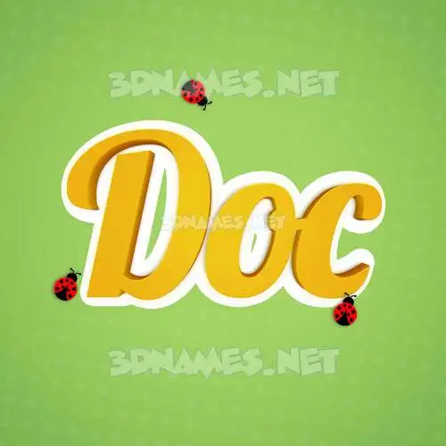 doc in Ladybugs style - 3D name wallpaper doc in Ladybugs style - 3D name wallpaper