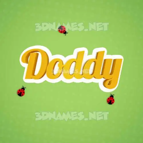 doddy in Ladybugs style - 3D name wallpaper doddy in Ladybugs style - 3D name wallpaper