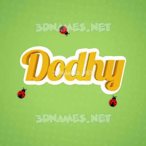 dodhy in Ladybugs style - 3D name wallpaper