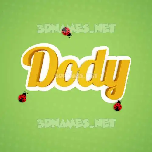 dody in Ladybugs style - 3D name wallpaper dody in Ladybugs style - 3D name wallpaper