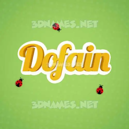 dofain in Ladybugs style - 3D name wallpaper dofain in Ladybugs style - 3D name wallpaper