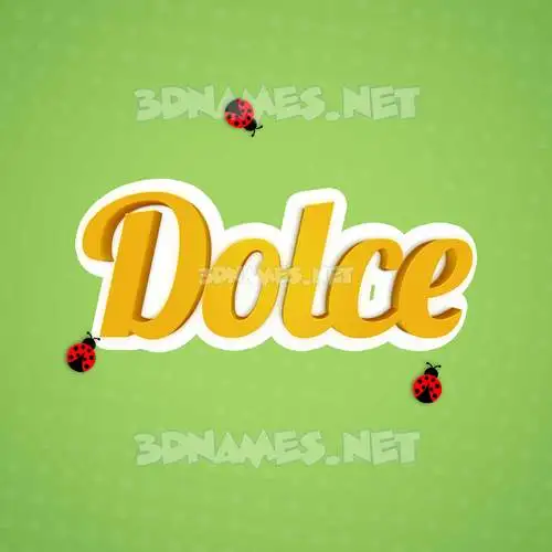dolce in Ladybugs style - 3D name wallpaper dolce in Ladybugs style - 3D name wallpaper