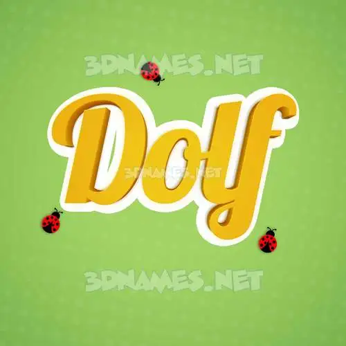 dolf in Ladybugs style - 3D name wallpaper dolf in Ladybugs style - 3D name wallpaper