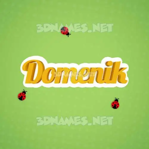 domenik in Ladybugs style - 3D name wallpaper domenik in Ladybugs style - 3D name wallpaper