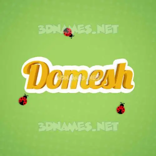 domesh in Ladybugs style - 3D name wallpaper domesh in Ladybugs style - 3D name wallpaper