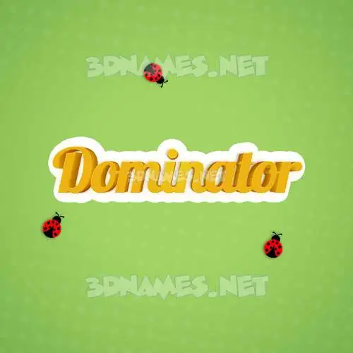 dominator in Ladybugs style - 3D name wallpaper