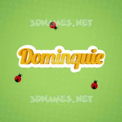 dominquie in Ladybugs style - 3D name wallpaper