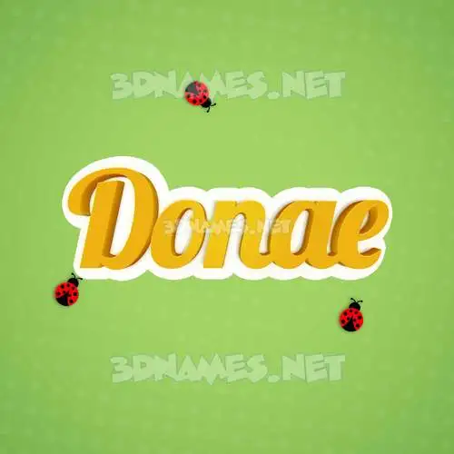 donae in Ladybugs style - 3D name wallpaper