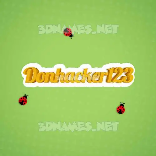 donhacker123 in Ladybugs style - 3D name wallpaper