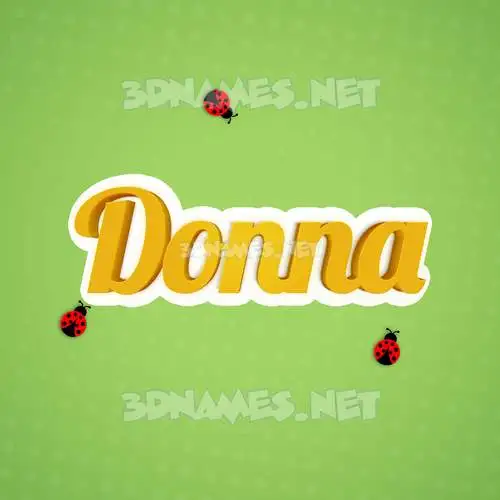donna in Ladybugs style - 3D name wallpaper