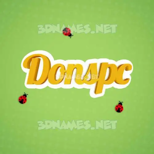 donspc in Ladybugs style - 3D name wallpaper donspc in Ladybugs style - 3D name wallpaper
