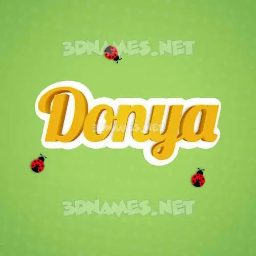 donya in Ladybugs style - 3D name wallpaper donya in Ladybugs style - 3D name wallpaper