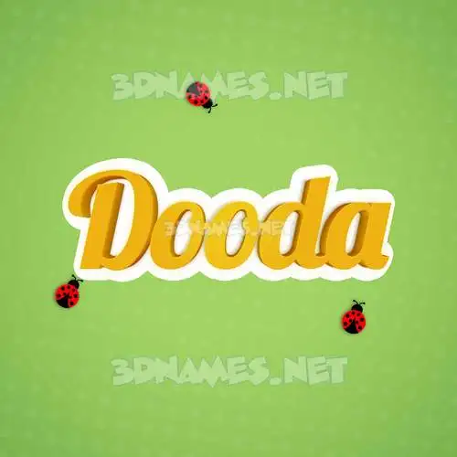 dooda in Ladybugs style - 3D name wallpaper