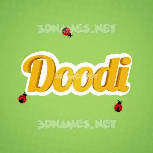 doodi in Ladybugs style - 3D name wallpaper doodi in Ladybugs style - 3D name wallpaper