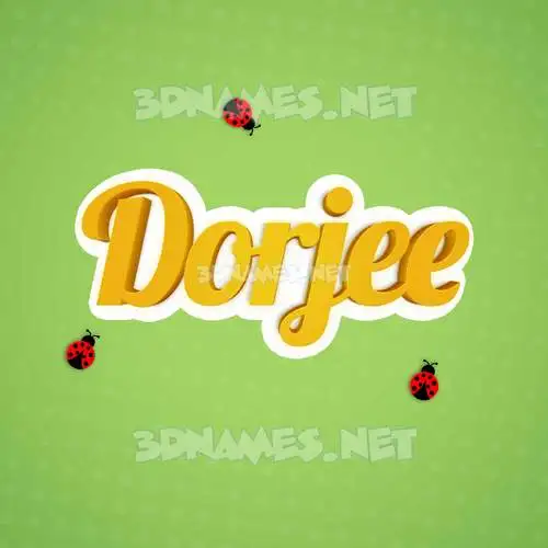 dorjee in Ladybugs style - 3D name wallpaper