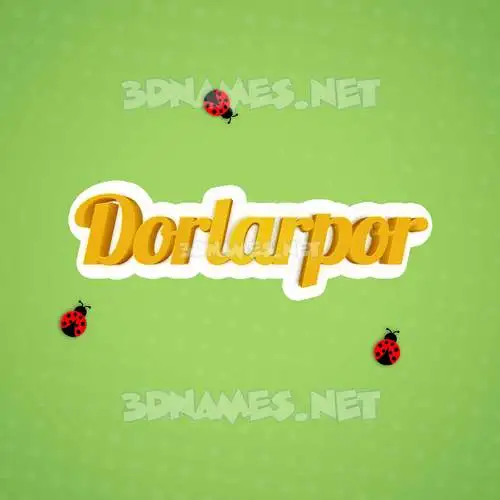 dorlarpor in Ladybugs style - 3D name wallpaper dorlarpor in Ladybugs style - 3D name wallpaper