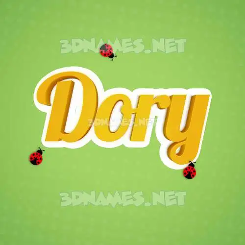 dory in Ladybugs style - 3D name wallpaper