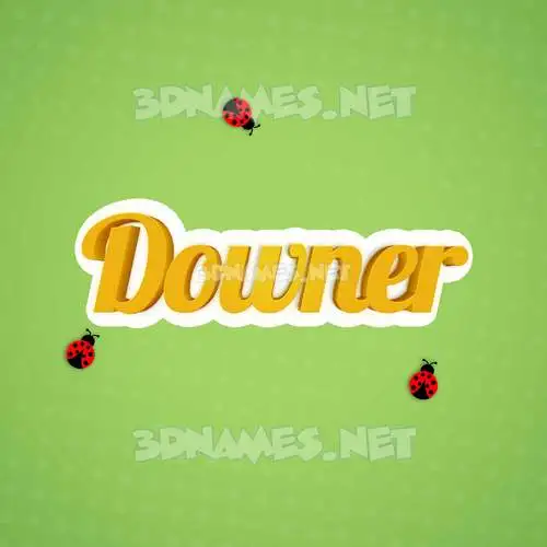 downer in Ladybugs style - 3D name wallpaper