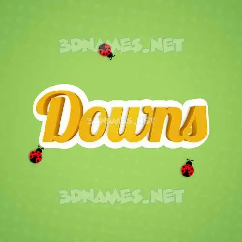 downs in Ladybugs style - 3D name wallpaper