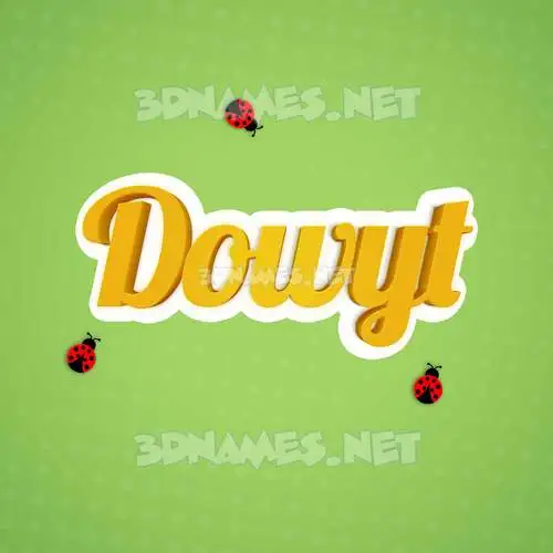 dowyt in Ladybugs style - 3D name wallpaper dowyt in Ladybugs style - 3D name wallpaper