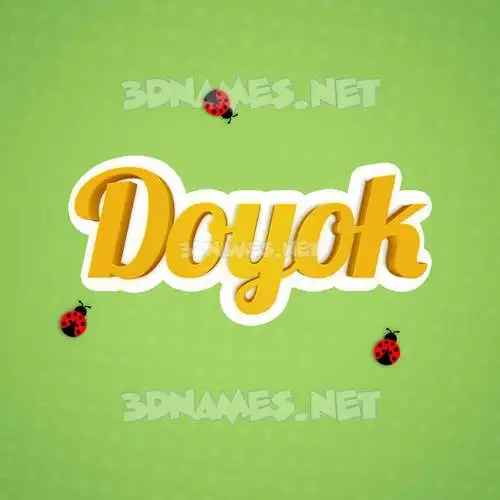 doyok in Ladybugs style - 3D name wallpaper doyok in Ladybugs style - 3D name wallpaper