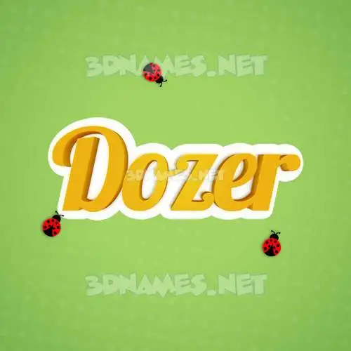 dozer in Ladybugs style - 3D name wallpaper