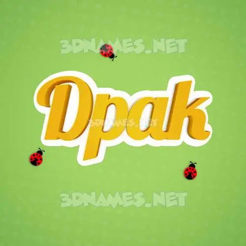 dpak in Ladybugs style - 3D name wallpaper