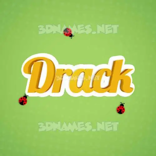 drack in Ladybugs style - 3D name wallpaper drack in Ladybugs style - 3D name wallpaper