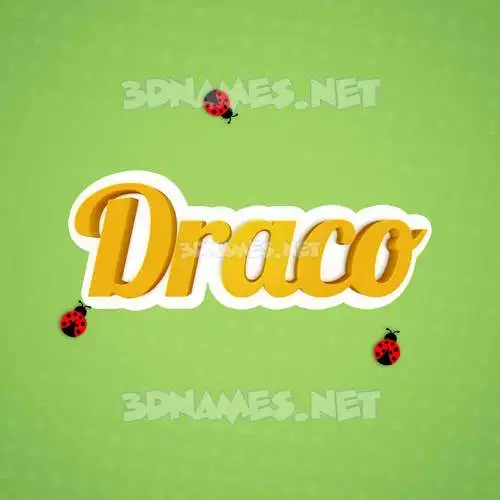 draco in Ladybugs style - 3D name wallpaper draco in Ladybugs style - 3D name wallpaper