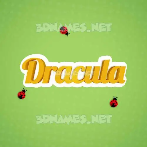 dracula in Ladybugs style - 3D name wallpaper dracula in Ladybugs style - 3D name wallpaper