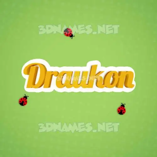 draukon in Ladybugs style - 3D name wallpaper draukon in Ladybugs style - 3D name wallpaper